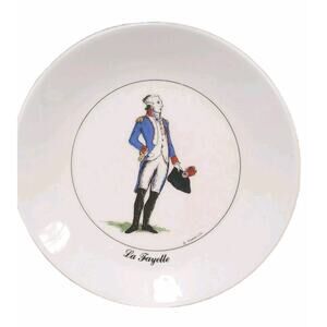 1989 APILCO Marquis de Lafayette Bernadette Frappier Saucer Plate White France